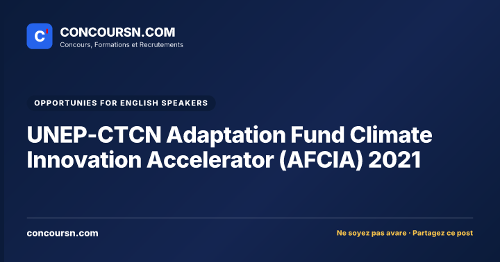 Illustration de l’article : UNEP-CTCN Adaptation Fund Climate Innovation Accelerator (AFCIA) 2021