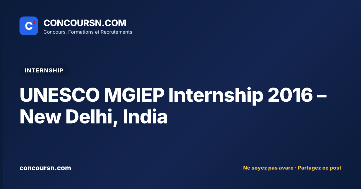 Illustration de l’article : UNESCO MGIEP Internship 2016 – New Delhi, India