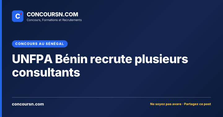 Illustration de l’article : UNFPA Bénin recrute plusieurs consultants