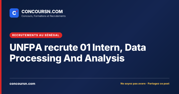 Illustration de l’article : UNFPA recrute 01 Intern, Data Processing And Analysis