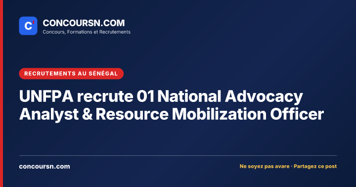 Illustration de l’article : UNFPA recrute 01 National Advocacy Analyst & Resource Mobilization Officer