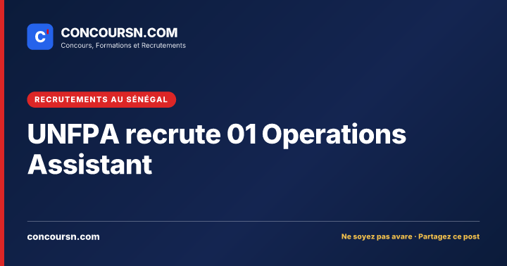 Illustration de l’article : UNFPA recrute 01 Operations Assistant