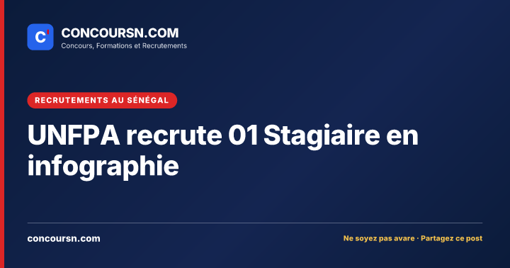 Illustration de l’article : UNFPA recrute 01 Stagiaire en infographie