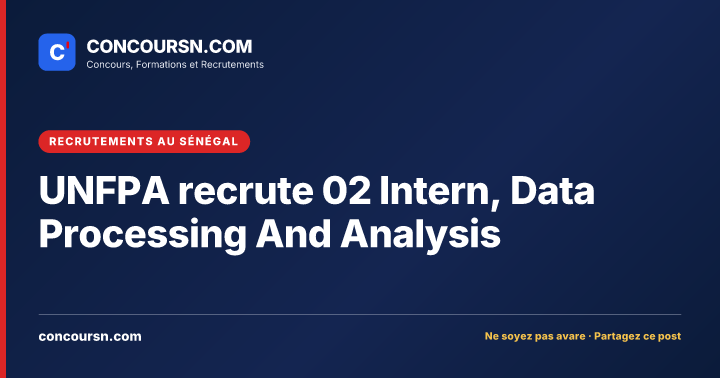 Illustration de l’article : UNFPA recrute 02 Intern, Data Processing And Analysis