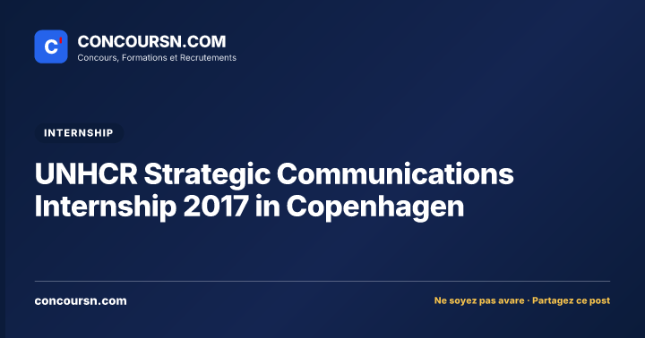 Illustration de l’article : UNHCR Strategic Communications Internship 2017 in Copenhagen