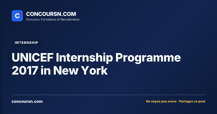Illustration de l’article : UNICEF Internship Programme 2017 in New York