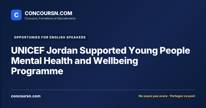 Illustration de l’article : UNICEF Jordan Supported Young People Mental Health and Wellbeing Programme