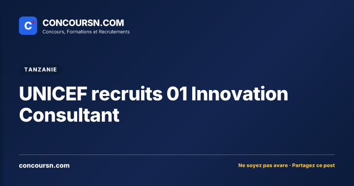 Illustration de l’article : UNICEF recruits 01 Innovation Consultant