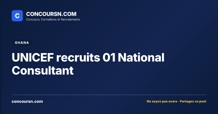 Illustration de l’article : UNICEF recruits 01 National Consultant