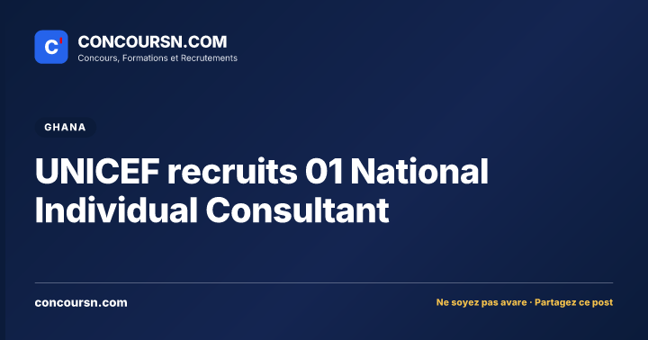 Illustration de l’article : UNICEF recruits 01 National Individual Consultant