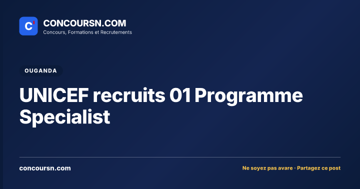Illustration de l’article : UNICEF recruits 01 Programme Specialist
