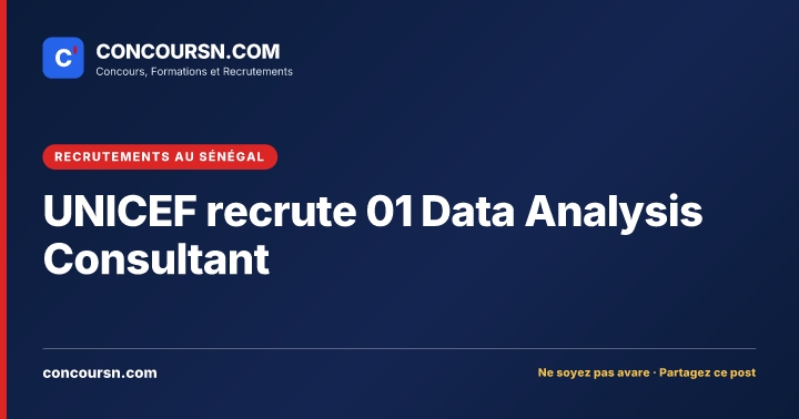 Illustration de l’article : UNICEF recrute 01 Data Analysis Consultant