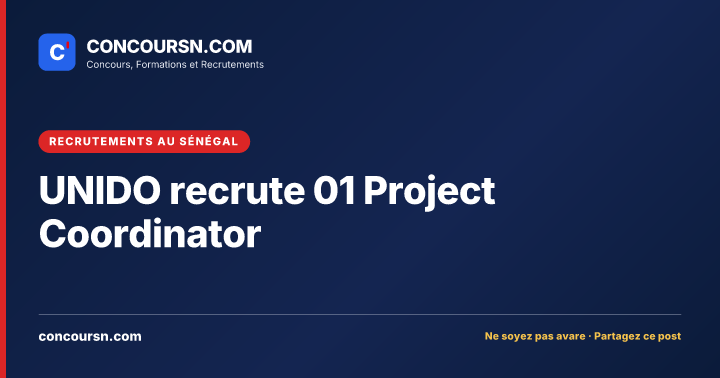 Illustration de l’article : UNIDO recrute 01 Project Coordinator