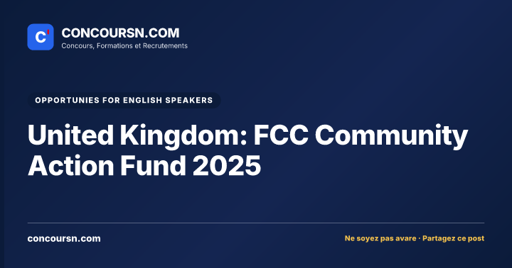 United Kingdom: FCC Community Action Fund 2025
