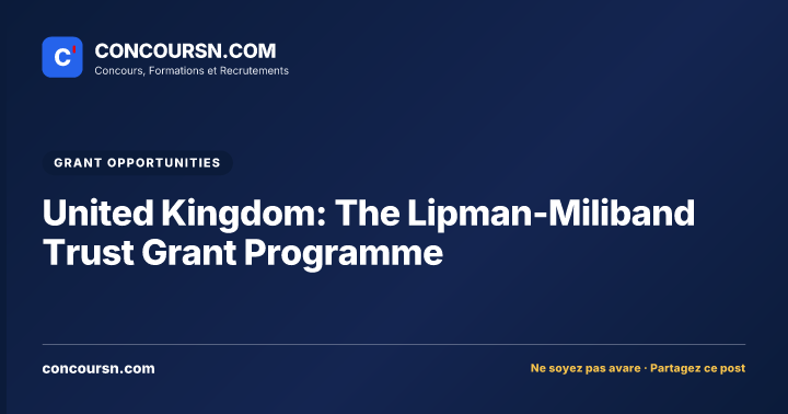 Illustration de l’article : United Kingdom: The Lipman-Miliband Trust Grant Programme