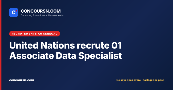 Illustration de l’article : United Nations recrute 01 Associate Data Specialist