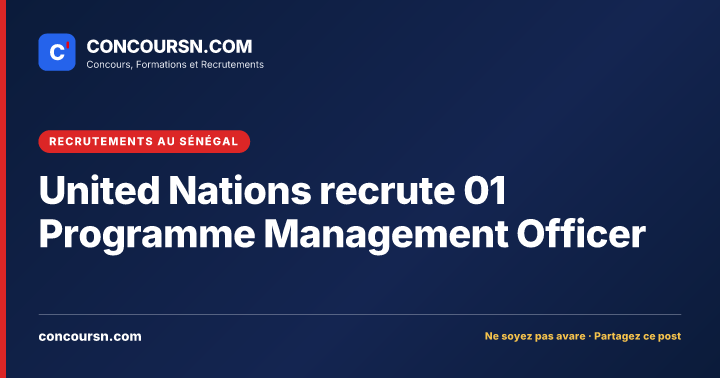 Illustration de l’article : United Nations recrute 01 Programme Management Officer