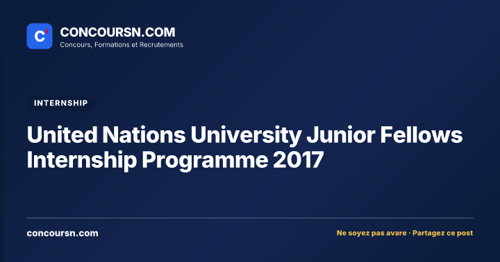 Illustration de l’article : United Nations University Junior Fellows Internship Programme 2017