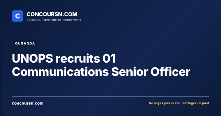 Illustration de l’article : UNOPS recruits 01 Communications Senior Officer