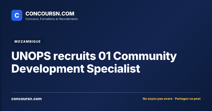 Illustration de l’article : UNOPS recruits 01 Community Development Specialist