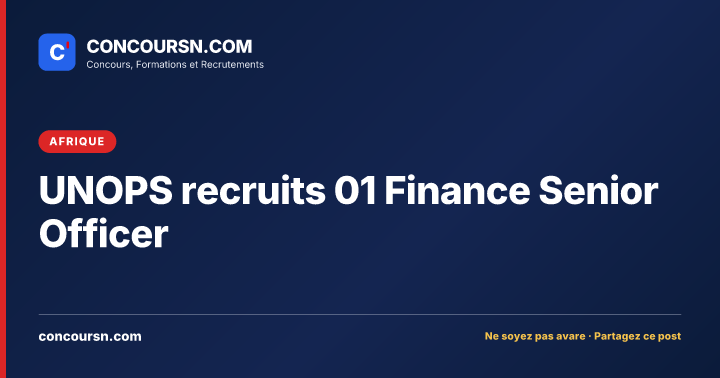 Illustration de l’article : UNOPS recruits 01 Finance Senior Officer