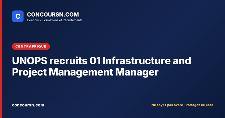 Illustration de l’article : UNOPS recruits 01 Infrastructure and Project Management Manager