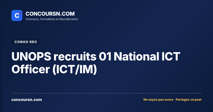 Illustration de l’article : UNOPS recruits 01 National ICT Officer (ICT/IM)