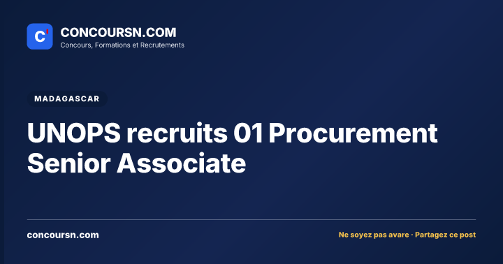 Illustration de l’article : UNOPS recruits 01 Procurement Senior Associate