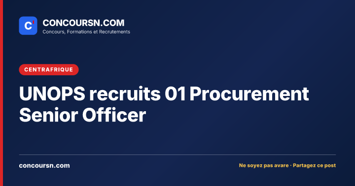 Illustration de l’article : UNOPS recruits 01 Procurement Senior Officer