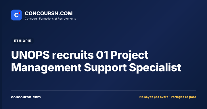 Illustration de l’article : UNOPS recruits 01 Project Management Support Specialist