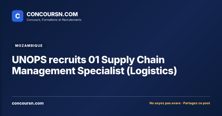 Illustration de l’article : UNOPS recruits 01 Supply Chain Management Specialist (Logistics)