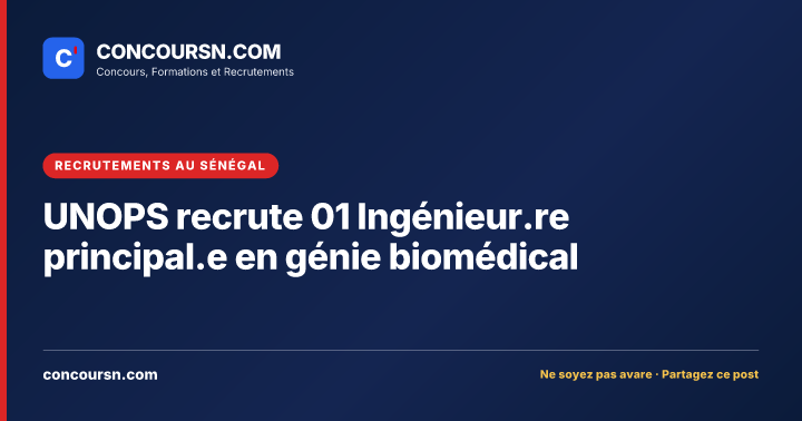 Illustration de l’article : UNOPS recrute 01 Ingénieur.re principal.e en génie biomédical
