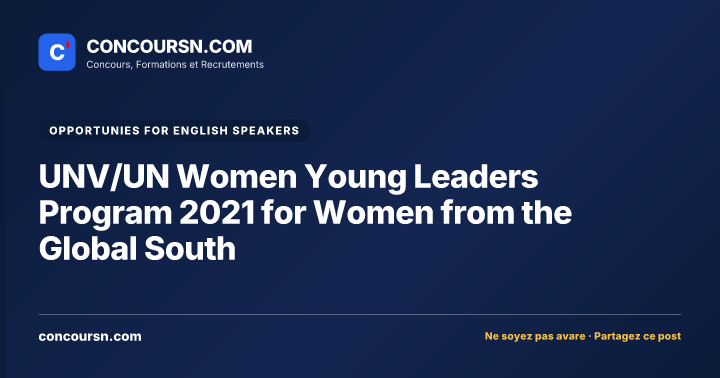 Illustration de l’article : UNV/UN Women Young Leaders Program 2021 for Women from the Global South