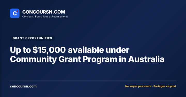 Illustration de l’article : Up to $15,000 available under Community Grant Program in Australia