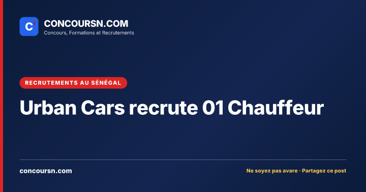 Illustration de l’article : Urban Cars recrute 01 Chauffeur