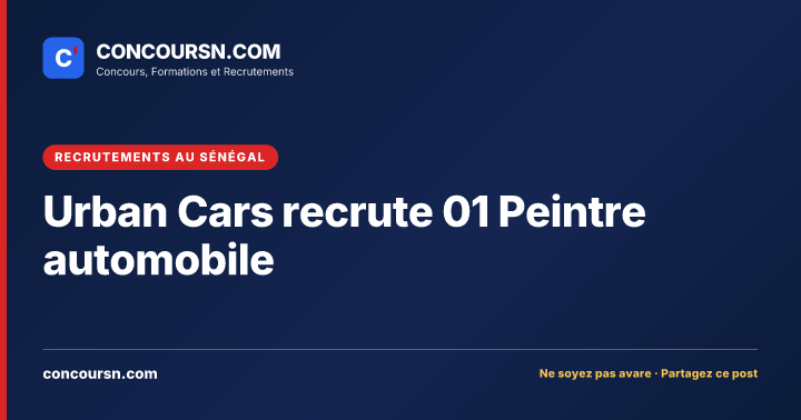 Illustration de l’article : Urban Cars recrute 01 Peintre automobile