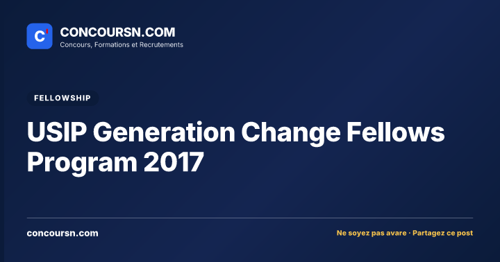 Illustration de l’article : USIP Generation Change Fellows Program 2017