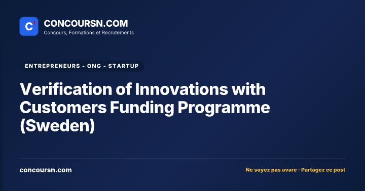 Illustration de l’article : Verification of Innovations with Customers Funding Programme (Sweden)
