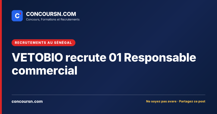 Illustration de l’article : VETOBIO recrute 01 Responsable commercial