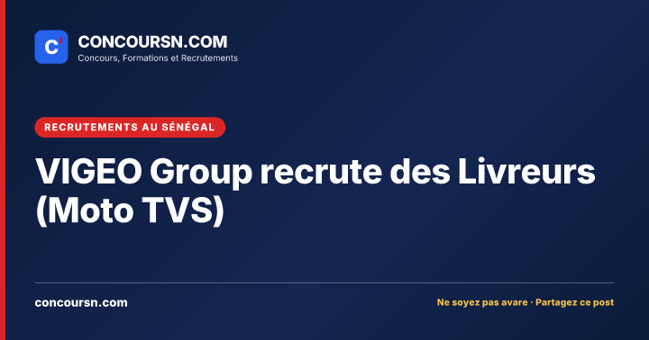 Illustration de l’article : VIGEO Group recrute des Livreurs (Moto TVS)