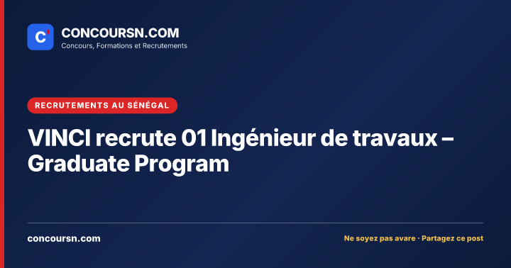 Illustration de l’article : VINCI recrute 01 Ingénieur de travaux – Graduate Program