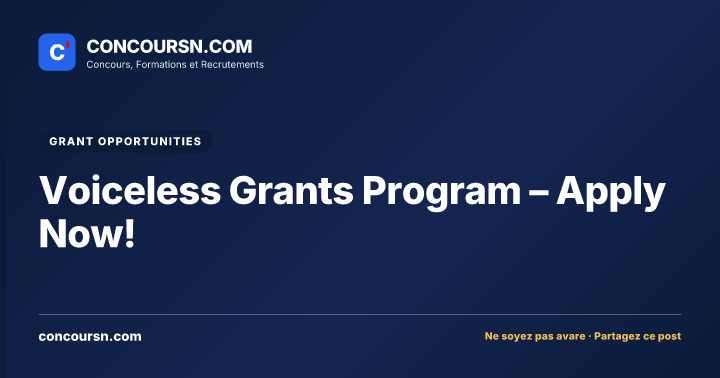 Illustration de l’article : Voiceless Grants Program – Apply Now!