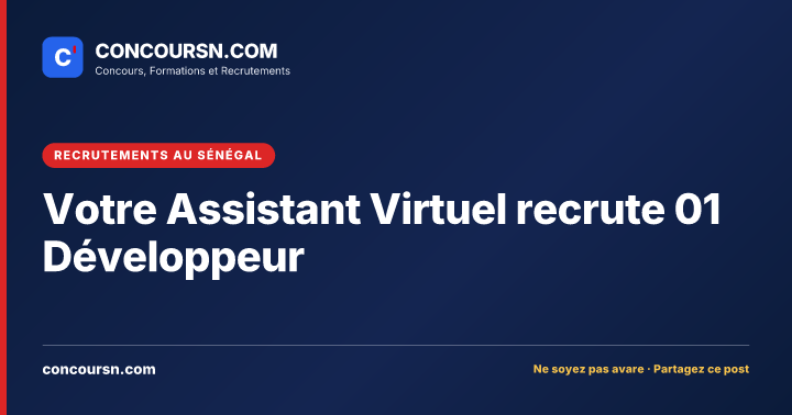 Illustration de l’article : Votre Assistant Virtuel recrute 01 Développeur