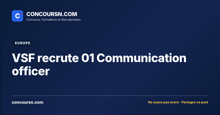 Illustration de l’article : VSF recrute 01 Communication officer