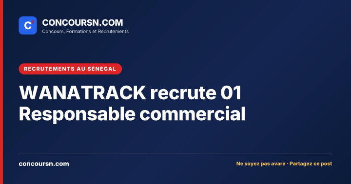 Illustration de l’article : WANATRACK recrute 01 Responsable commercial