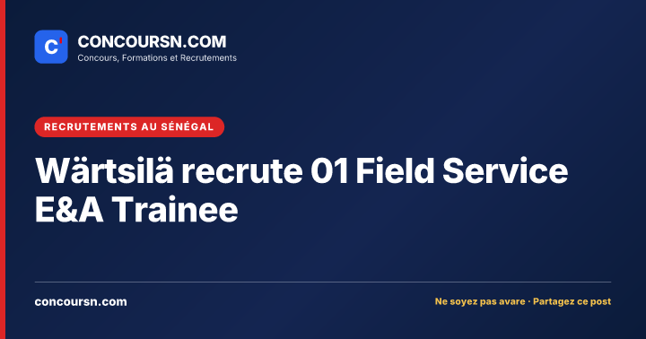 Illustration de l’article : Wärtsilä recrute 01 Field Service E&A Trainee