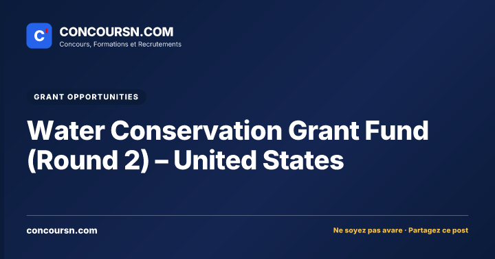 Illustration de l’article : Water Conservation Grant Fund (Round 2) – United States