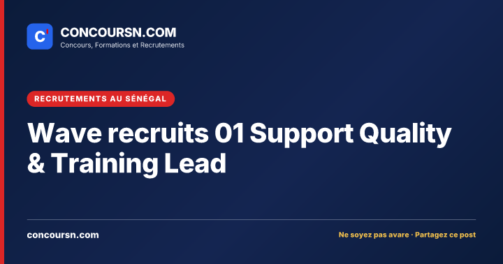 Illustration de l’article : Wave recruits 01 Support Quality & Training Lead