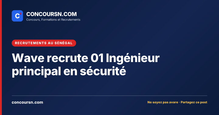 Illustration de l’article : Wave recrute 01 Ingénieur principal en sécurité
