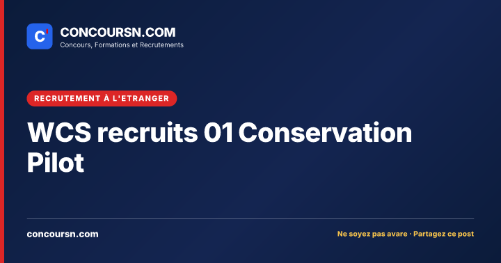 Illustration de l’article : WCS recruits 01 Conservation Pilot